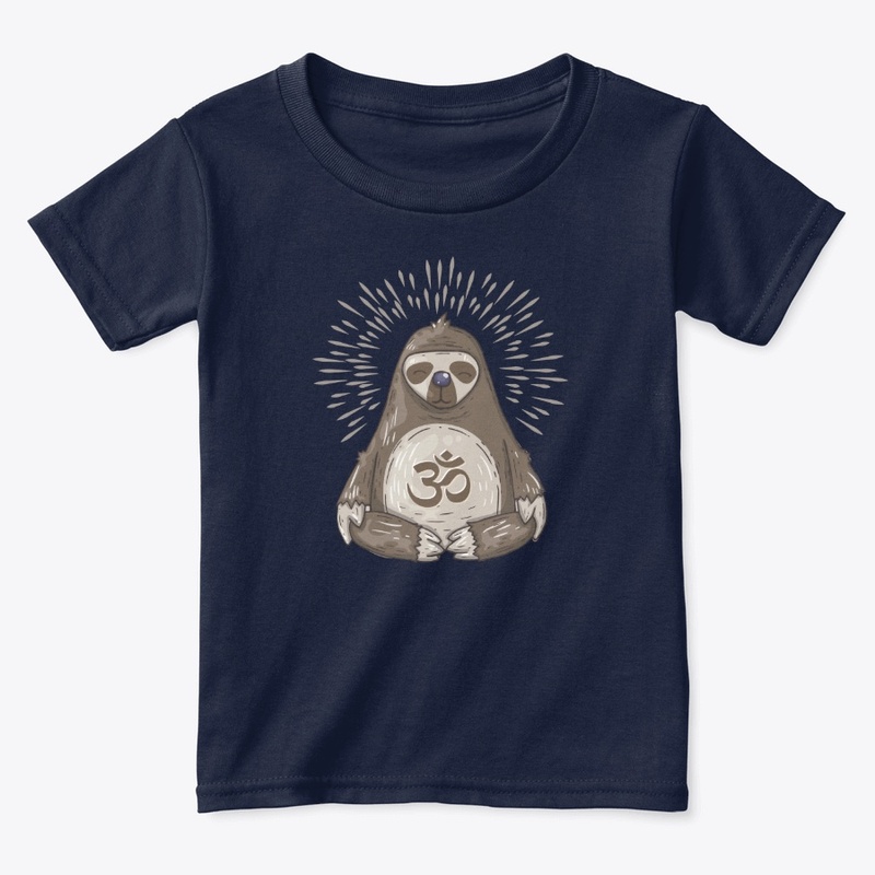 Meditating Sloth. Enlightment Tee.