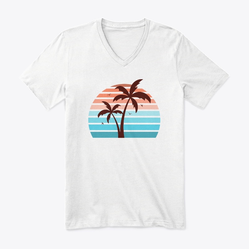 Palm Trees Tropical Beach Vintage