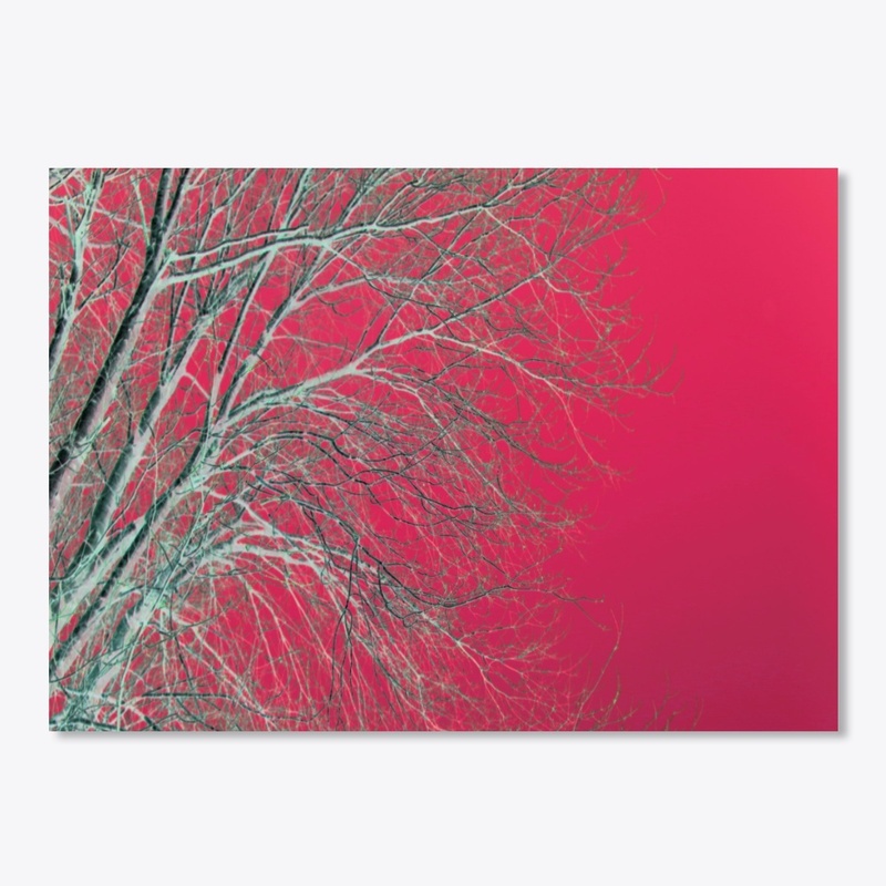 pink sky tree