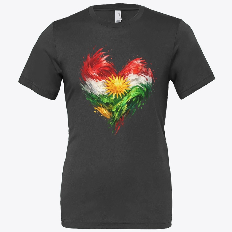 Kurdistan Heart: Artistic Flag Design