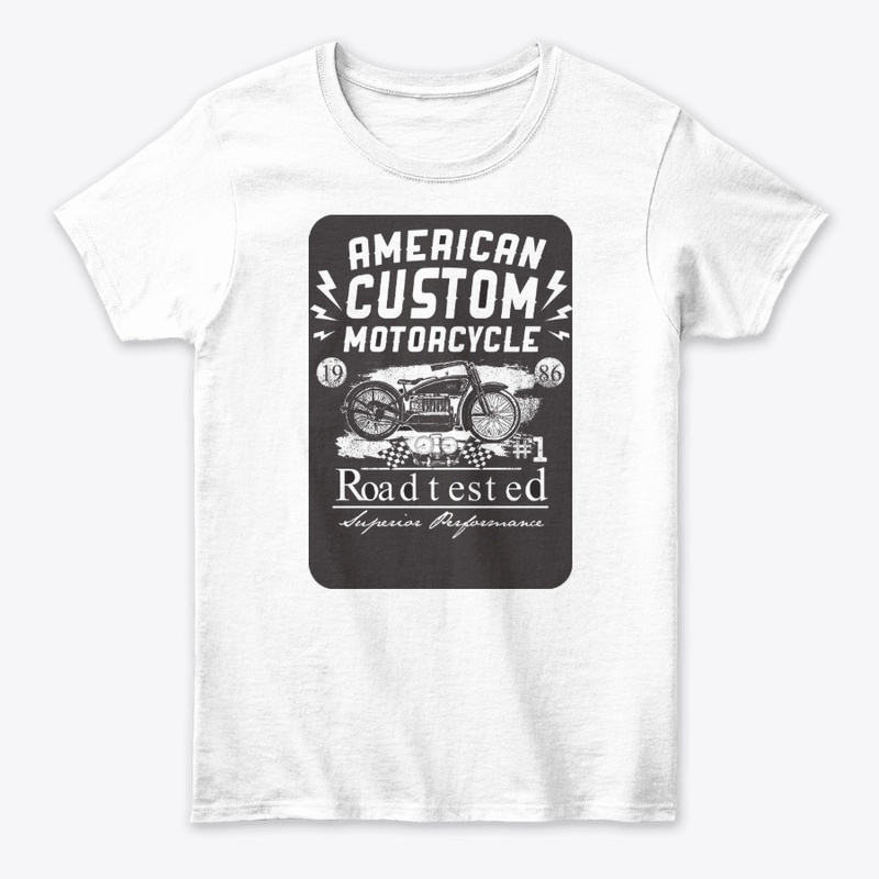 Retro sign of custom motorcycles