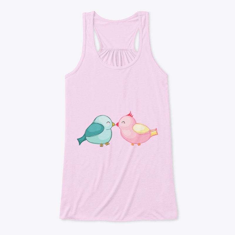 Whimsical Lovebirds