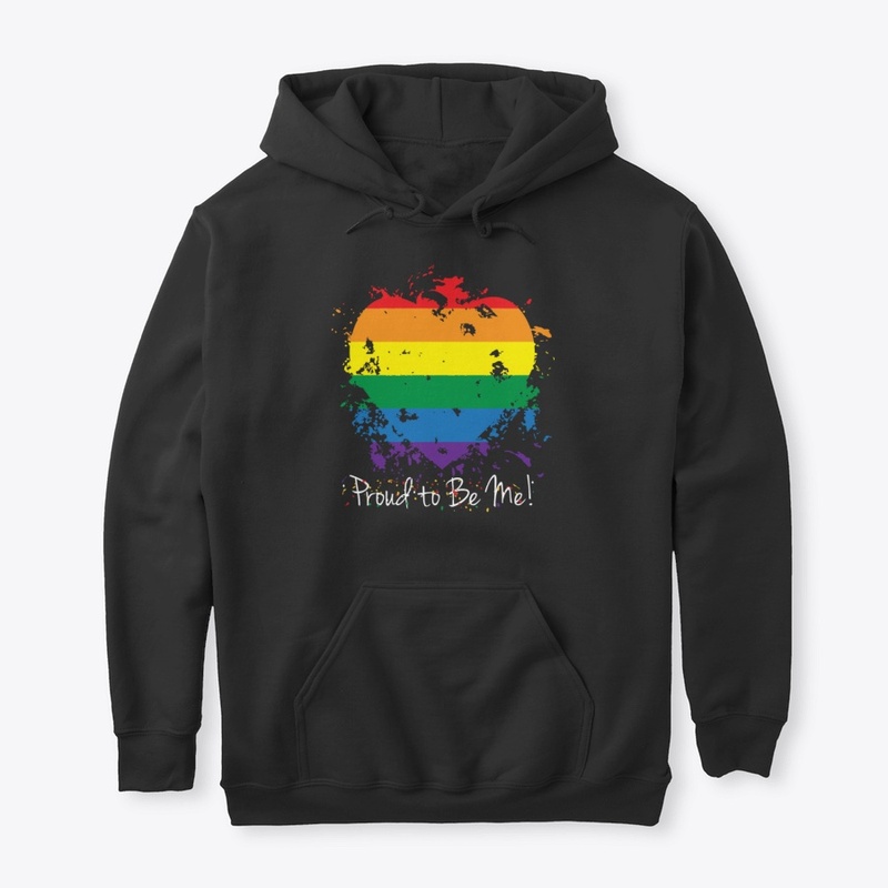 LBGT Proud To Be Me Rainbow Heart