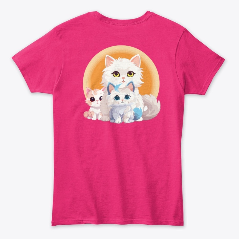 Cute Fluffy Cat Family