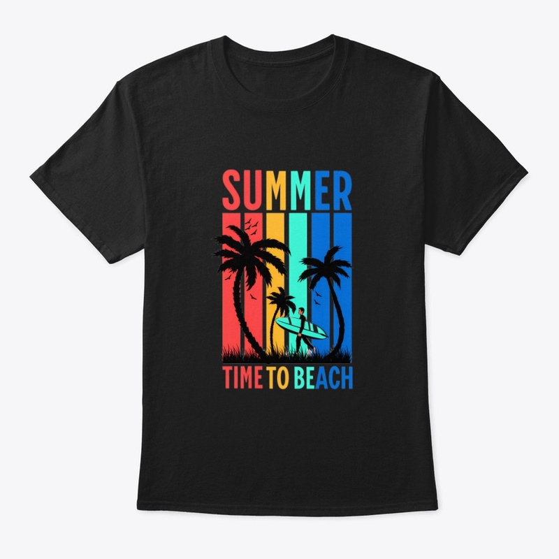 Retro Summer Time to Beach Surf Design