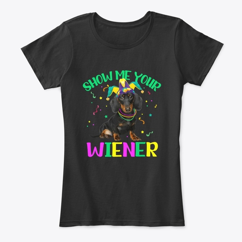Wiener Mardi Gras Jester Hat Dachshund