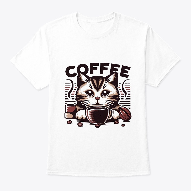 coffee cat love t shirt design