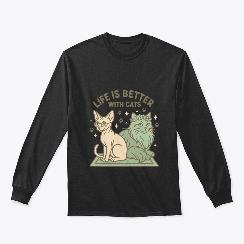 Life Is Better With Cats Duo – Vintage 