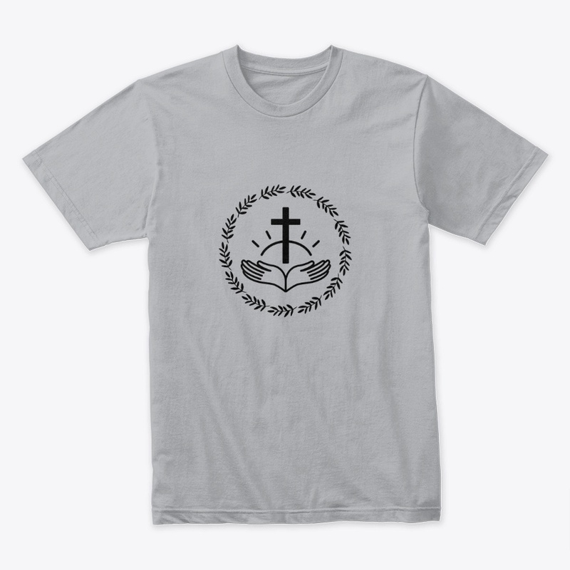 Hands and Cross (Black Text)