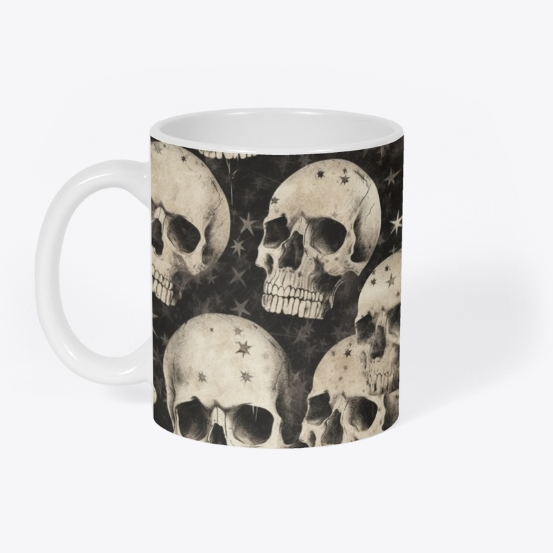 Skulls Black and White