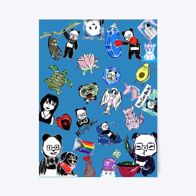 Nerdy Panda Collage gear