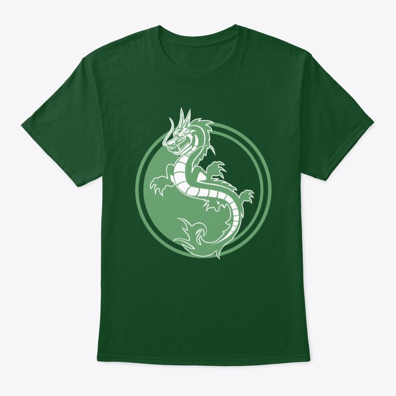 Yin and Yang Green Dragon