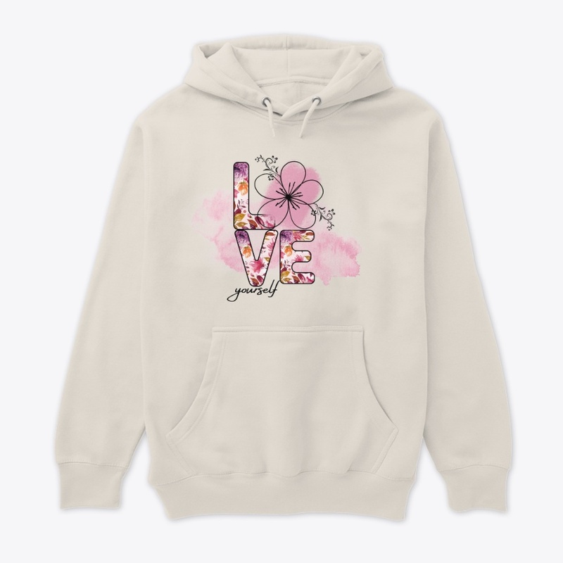 Love Yourself Floral Watercolor Art