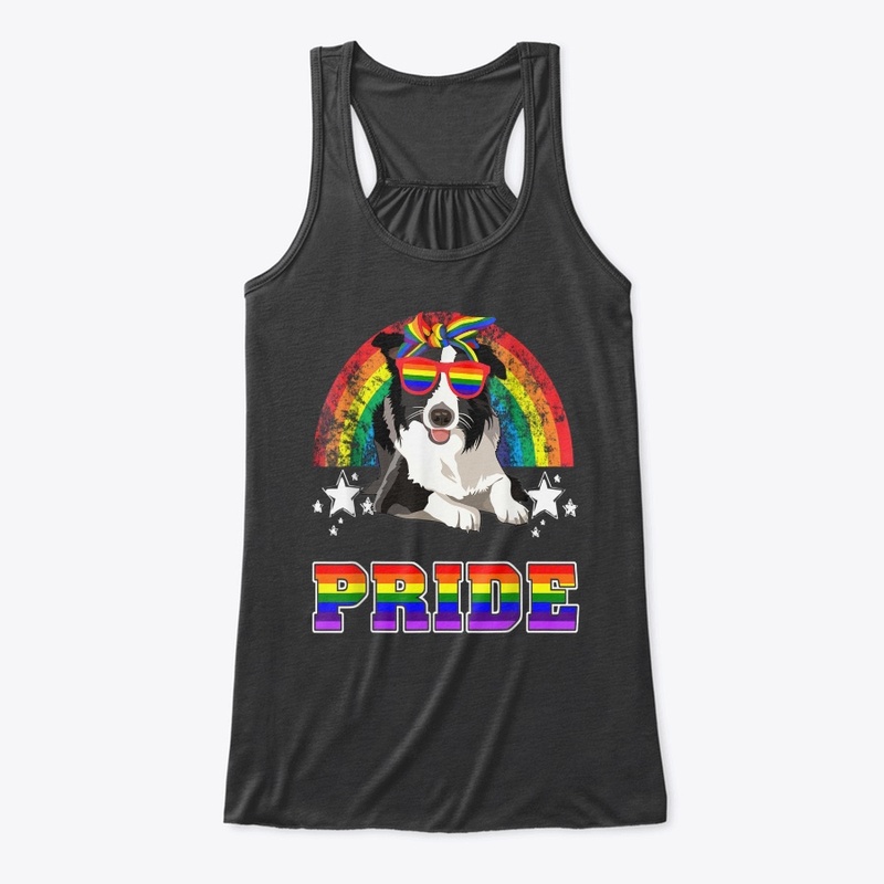 LGBT Border Collie Dog Gay Pride Rainbow