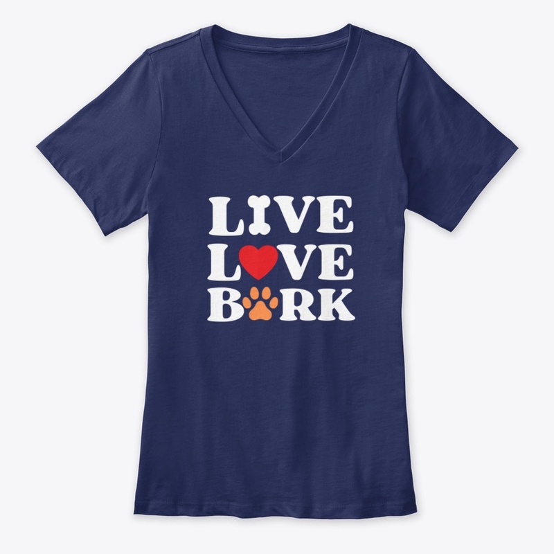 Live Love Bark Dog Lovers Dark Shirts