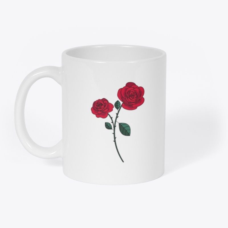 Elegant Red Rose  Art T-Shirt for Women