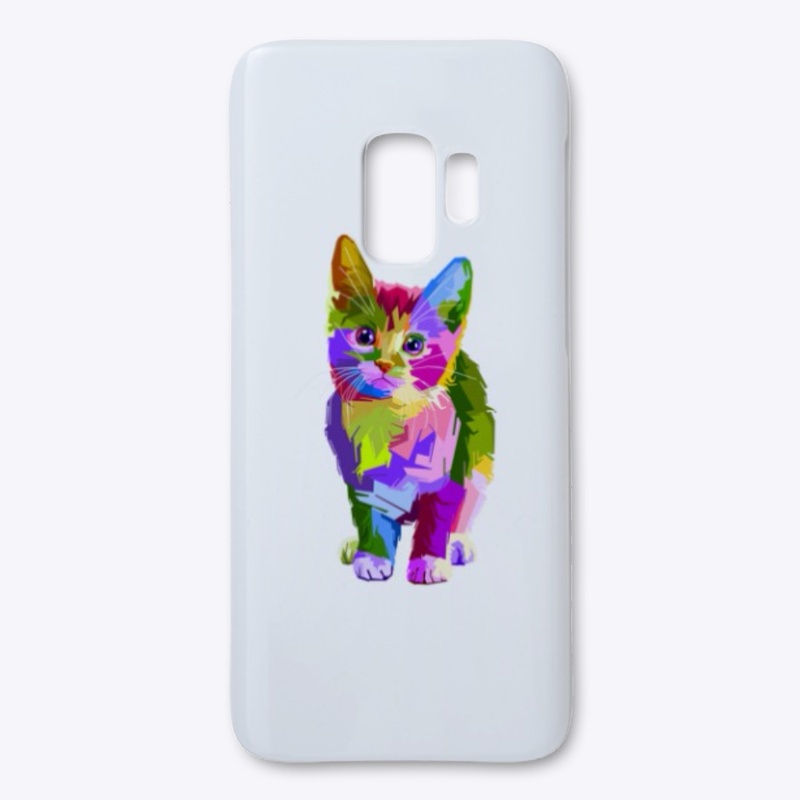 colourful art cat