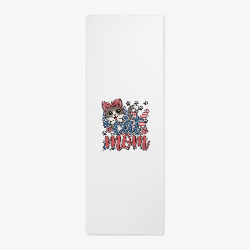 Patriotic Cat Mom - USA Flag Cat