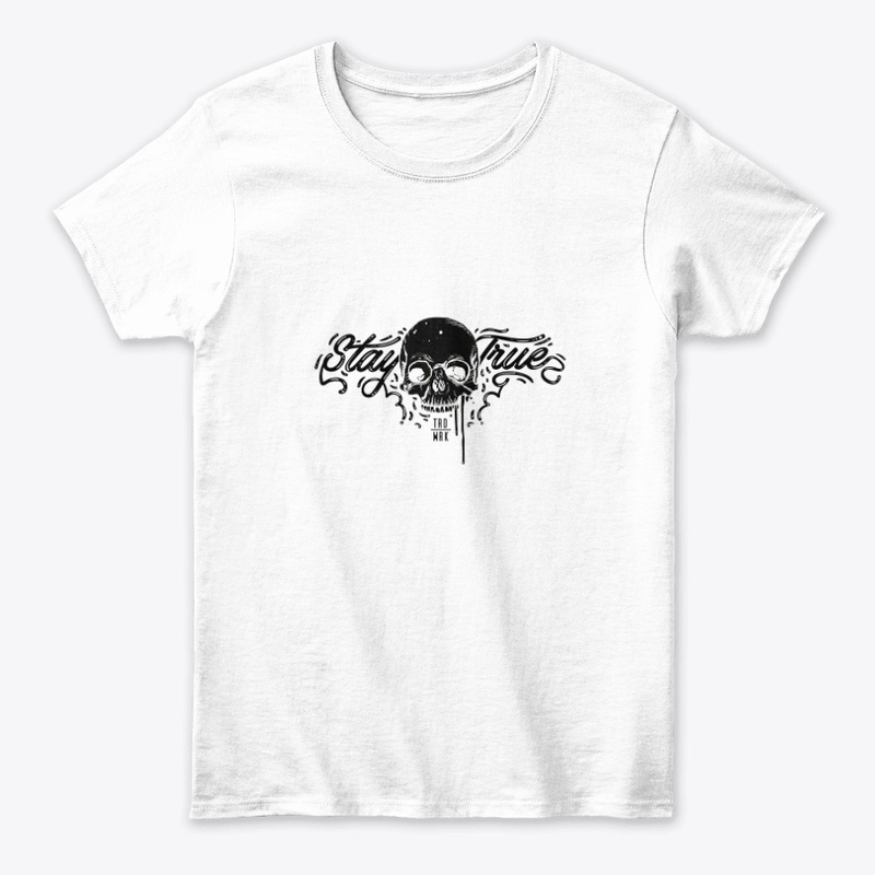 Craze Uk | Stay True Skull - B&W Tees