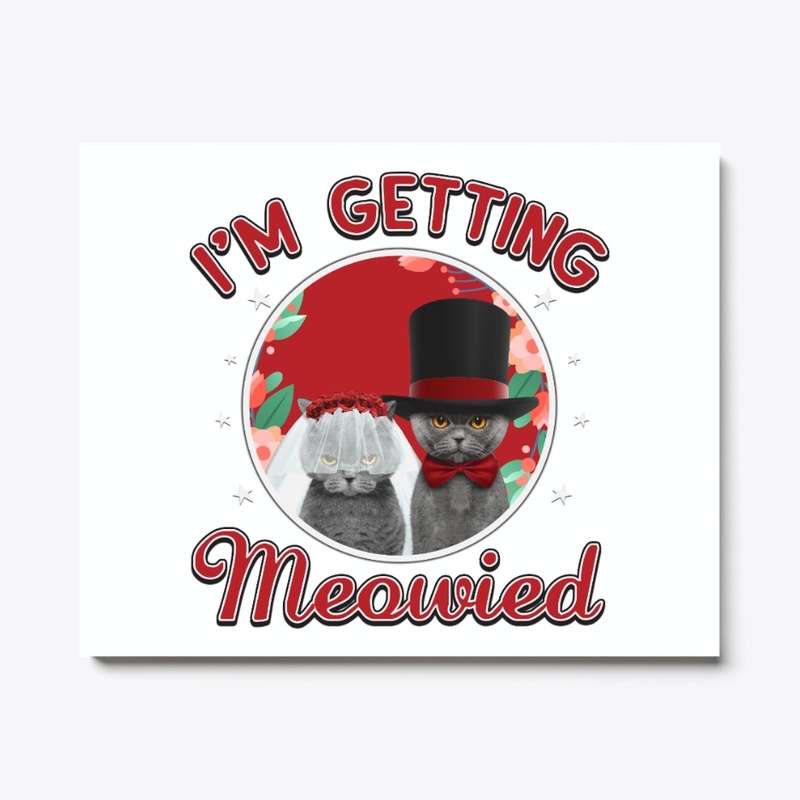 Cat Getting Meowied Bride And Groom Gift