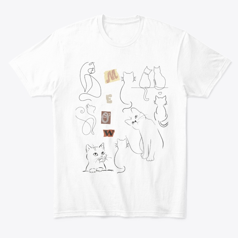 Meow Shirt, Cat Tee, Animal Lover Tee