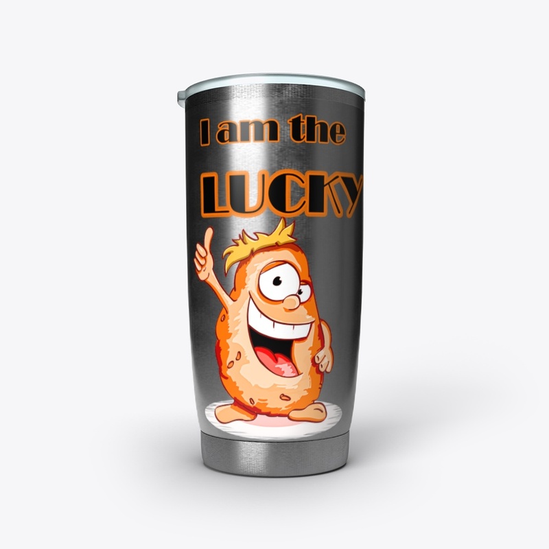 I am the lucky- potato cartoon.