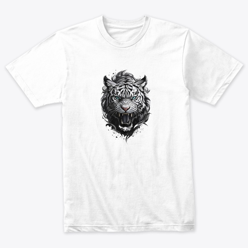 The roar of a black tiger's mouth