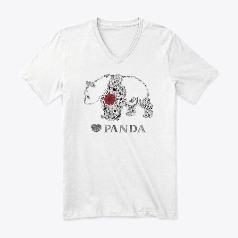 mandala heart panda -panda day