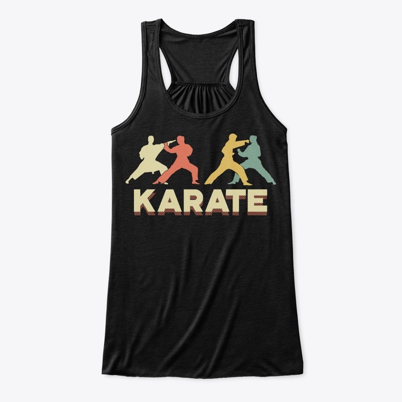 Retro Silhouette Vintage Karate Lover