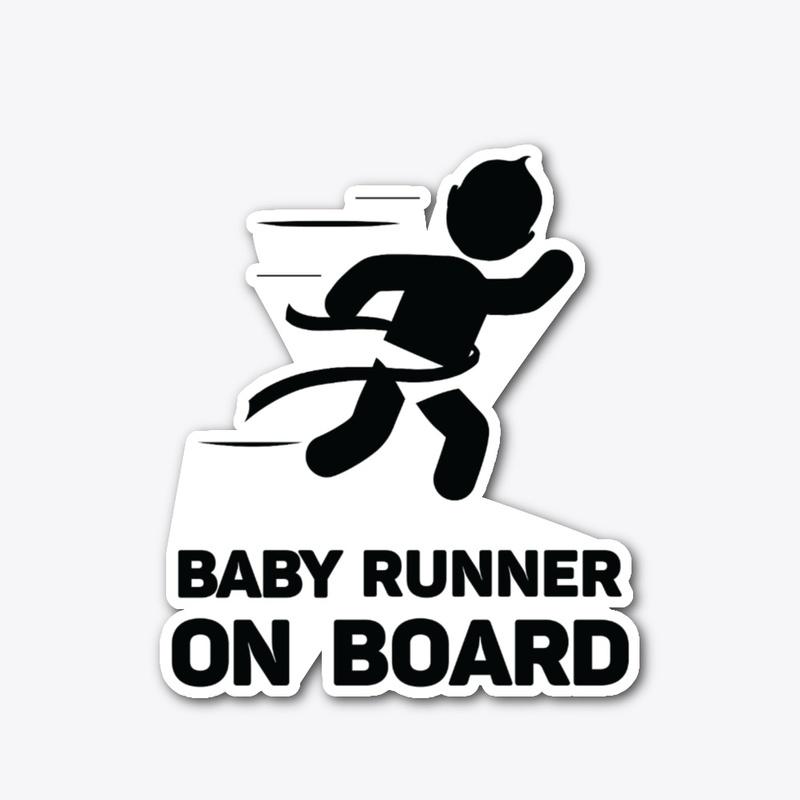 CAR WINDOW STICKER - BABY RUNER ON BOARD