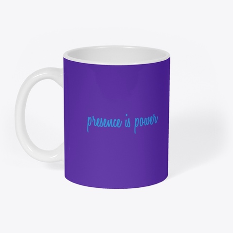 Clever Fox Presence Mug White Rich Purple T-Shirt Front