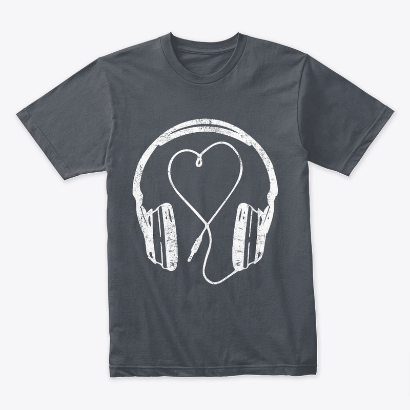 RETRO HEADPHONE W/ HEART