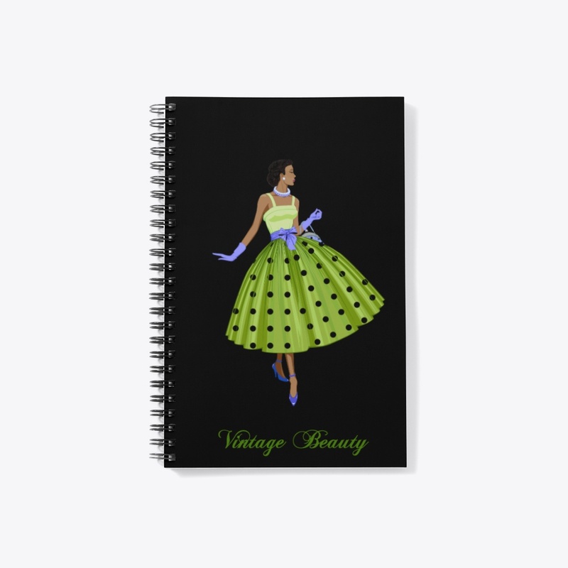 Vintage Beauty Notebook -Lady in Green