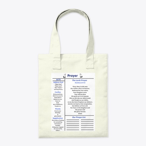 Prayer Lesson Natural T-Shirt Back