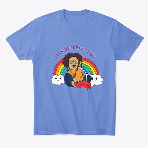 Folk Rock Diva Talk Merch Store Heathered Royal  T-Shirt Front