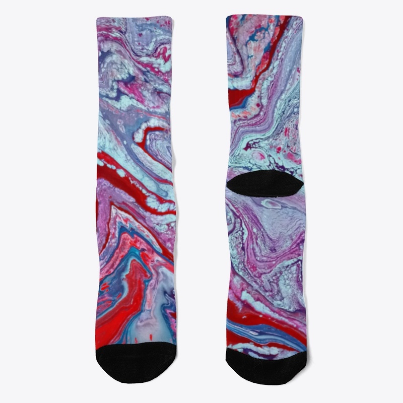 Acrylic Pour Socks