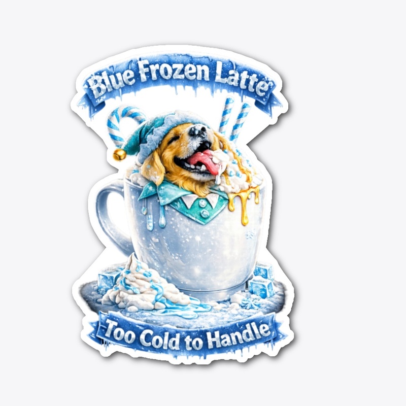 Coffee Dog Cafe-Blue Frozen Latte