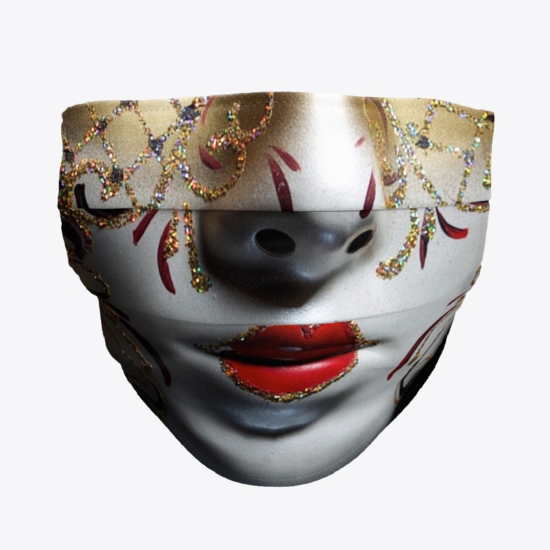 Gold glitter cloth face mask
