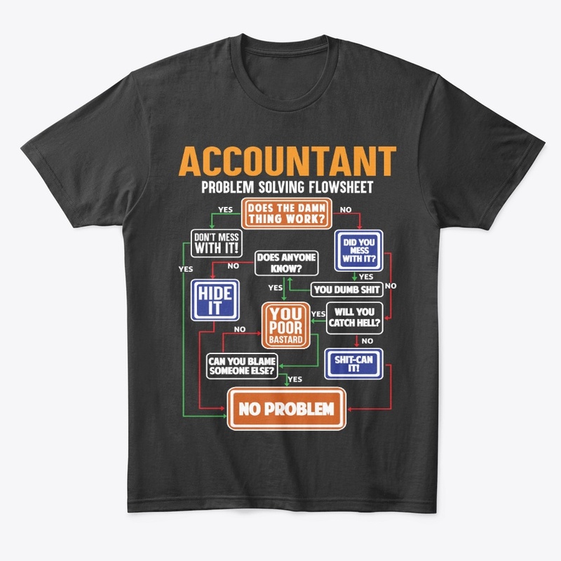 Funny Accountant Gift Solving Flowsheet