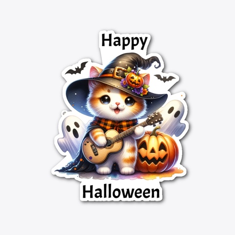 Cute Halloween Kitty Standard Camiseta Front
