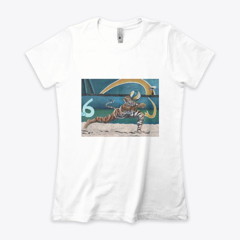 Cat Warrior Playing Volleyball