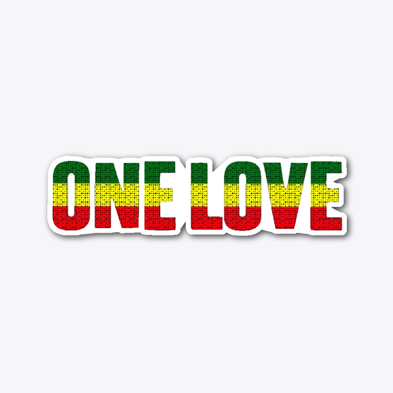 One Love Reggae Sticker