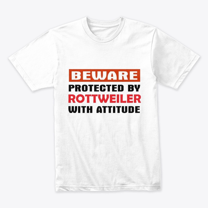 Beware Protected by Rottweiler 