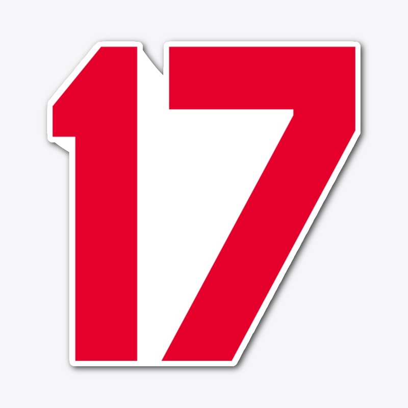 Number 17 Font Tee design