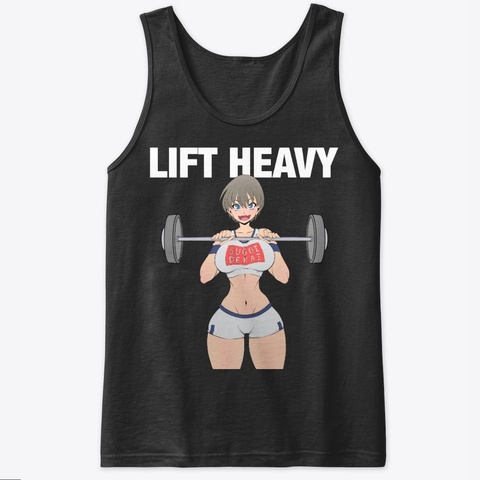Lift Heavy: Uzaki Black T-Shirt Front