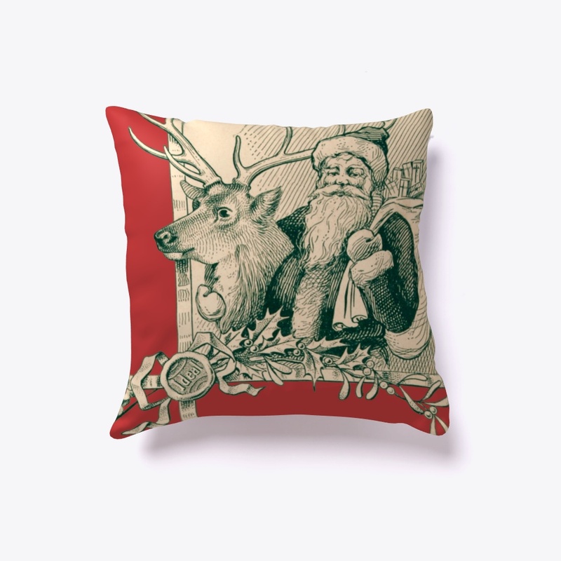 Vintage Santa Reindeer Christmas