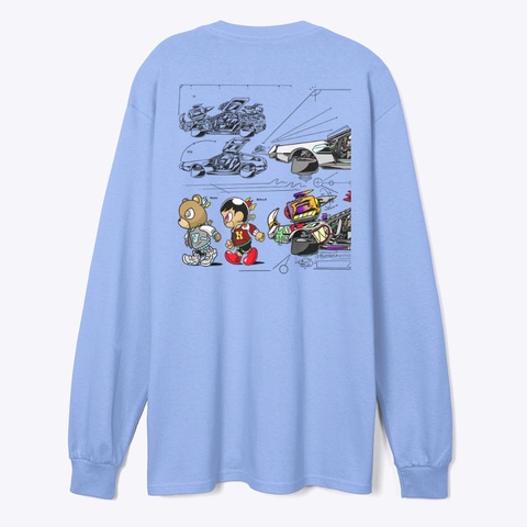 Vroom Sneak Light Blue T-Shirt Back