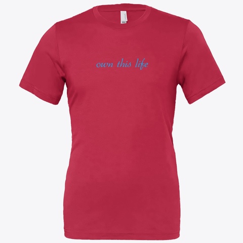 Clever Fox Own Life Unisex Jersey Tee Red T-Shirt Front