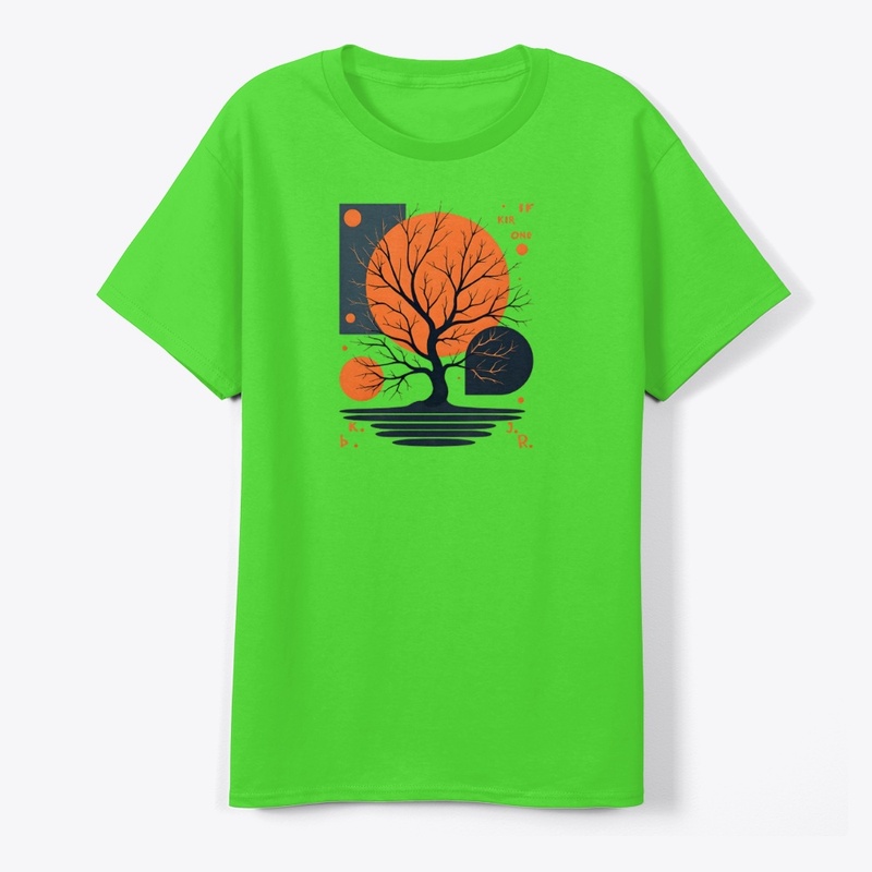 Minimalist Tree graphic T-shirt design