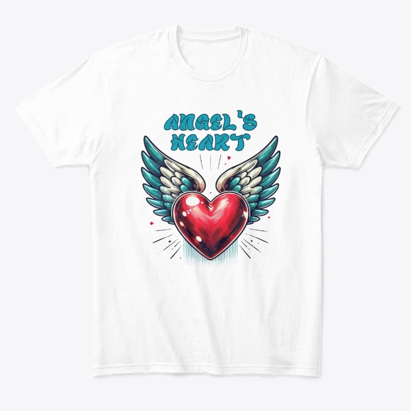 Angel's Heart with Radiant Wings